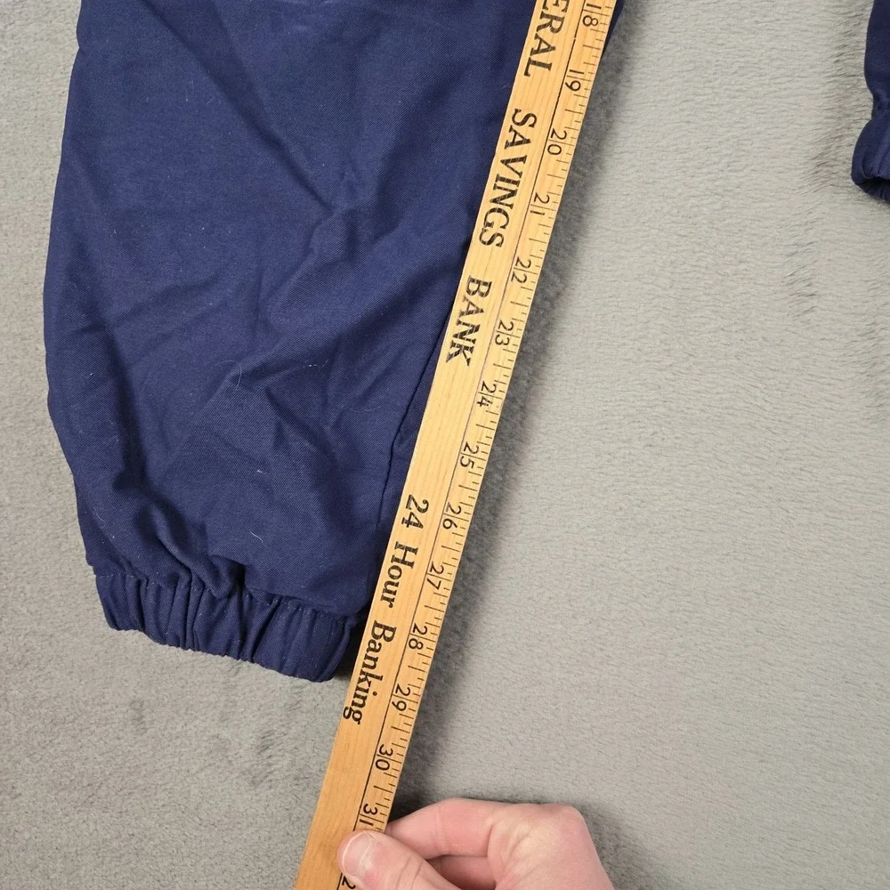 Vintage Nike Track Pants Mens Medium Blue Lined‎ Ankle Zip Gray Tag Swoosh Y2k